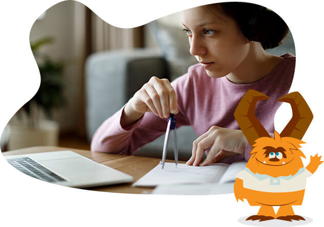 the art of problem solving beast academy Girl using protractor during virtual class